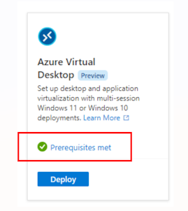 prerequisites for AVD on HCI met