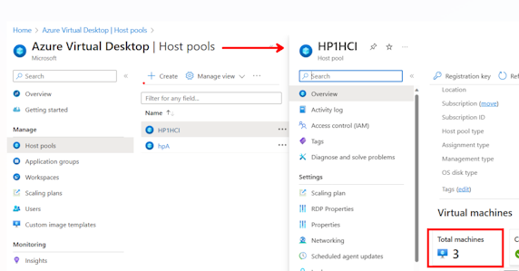 AVD desktops on HCI HostPool